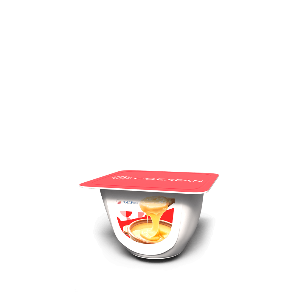 Vaso termoformado para postre lácteo COEXPAN